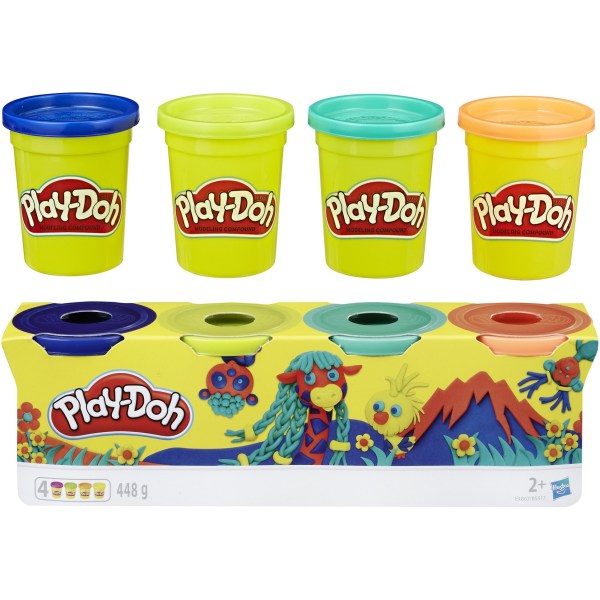 Play-Doh 4er-Farbenpack Wild (4 112g-Dosen)