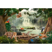 Schleich: Wild Life - Im Regenwald (100 Teile, inkl. Schleich Krokodiljunges Figur) - Schmidt Spiele 56467 - (Spielwaren / Puzzle)