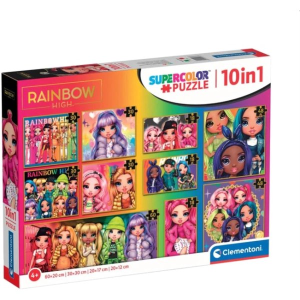 Supercolor 10 in 1 - Rainbow High (10 Puzzle (18-60 Teile)) - Clementoni 20273 - (Spielwaren / Puzzle)