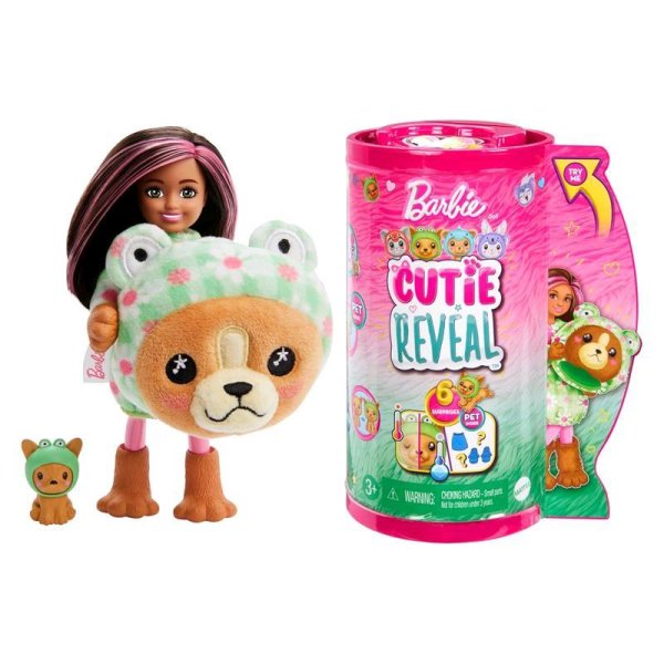 Barbie Cutie Reveal Chelsea Costume Cuties Serie - Dog in Frog - Barbie HRK29 - (Spielzeug / Spielfigur)