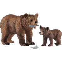 Wild Life Grizzlybär-Mutter mit Jungem - Schleich...