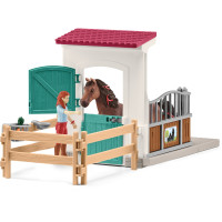 Horse Club Pferdebox mit Hannah & Cayenne - Schleich 42710 - (Spielzeug / Spielfigur)