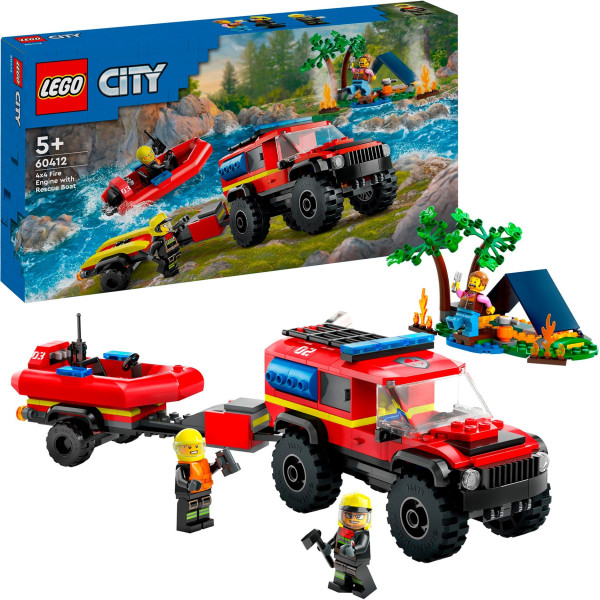 60412 City Feuerwehrgeländewagen mit Rettungsboot - LEGO 60412 - (Spielzeug / Konstruktionsspielzeug)