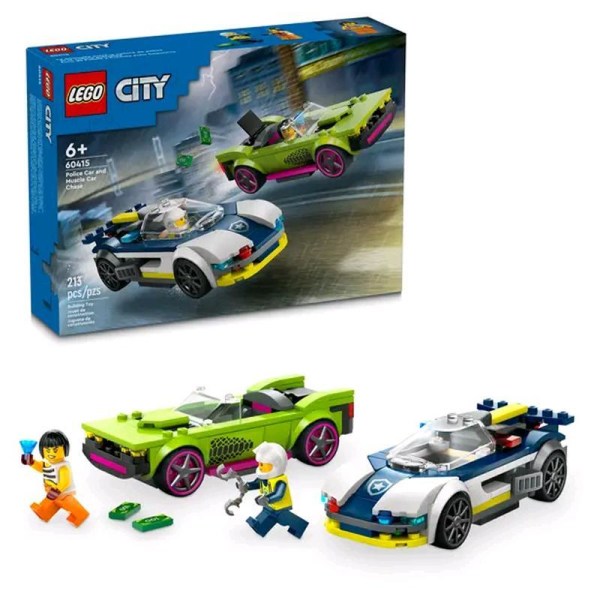 60415 City Verfolgungsjagd mit Polizeiauto und Muscle Car - LEGO 60415 - (Spielzeug / Konstruktionsspielzeug)