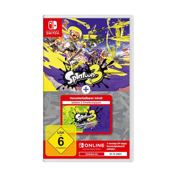 Splatoon 3 + Erweiterungspass-Set  SWITCH  inkl. Erweiterungspass + 3 Monate Nintendo Online - Nintendo 10014590 - (Nintendo Switch / Action)