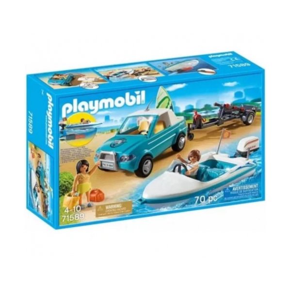 Playmobil 71589 - Pickup with Speedboat