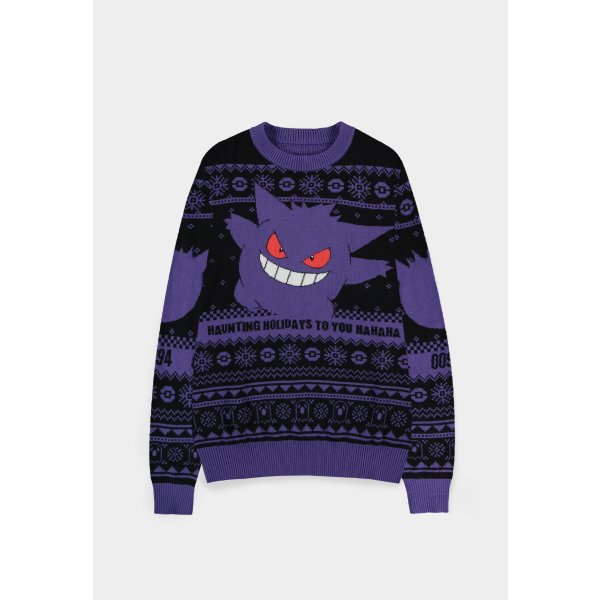 Pokémon Sweatshirt Christmas Jumper Gengar  Größe S