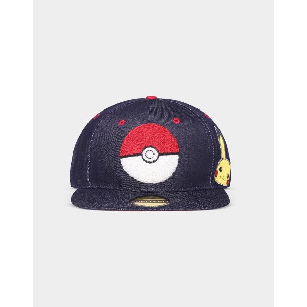 Pokemon Denim Snapback Cap Logo