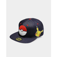 Pokemon Denim Snapback Cap Logo