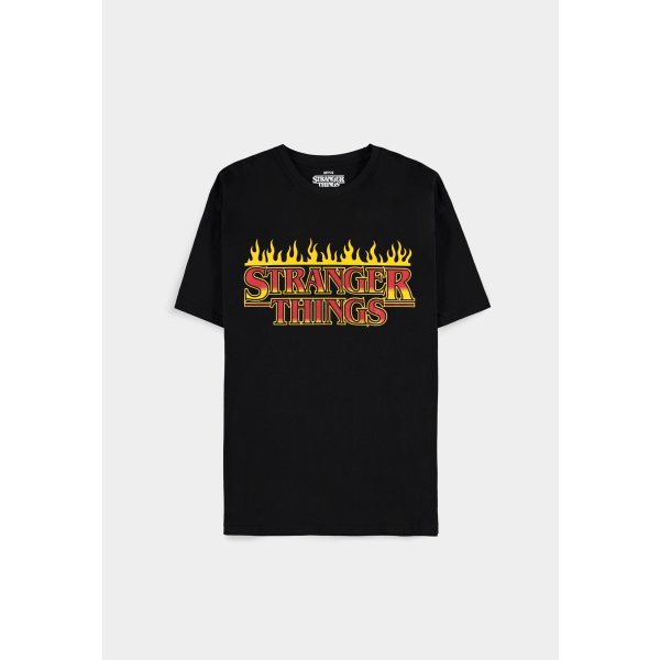 Stranger Things - Fire Logo - Mens Short Sleeved T-shirt - Stranger things TS034153STT - (T-shirts and Tops / Short Sleeved T-shirts)