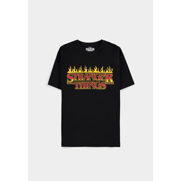 Stranger Things - Fire Logo - Mens Short Sleeved T-shirt