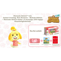 Switch   Konsole  Lite Animal Crossing Melinda  inkl. Switch Lite Koralle + Animal Crossing New Horizon (vorinstalliert + 12 Monate