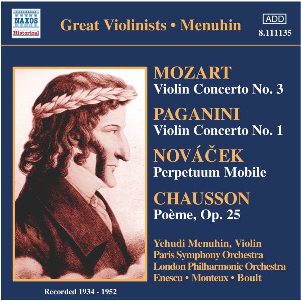 Various: Yehudi Menuhin spielt Violinkonzerte