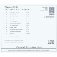 Thomas Tallis (1505-1585): Complete Works Vol.4