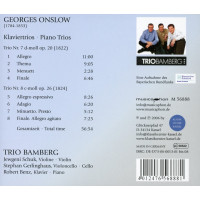 Georges Onslow (1784-1852): Klaviertrios Nr.7 & 8