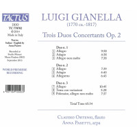 Luigi Gianella (1770-1817): Duos Concertants op.2 Nr.1-3 für Flöte & Harfe