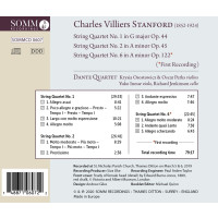 Charles Villiers Stanford (1852-1924): Streichquartette Nr.1,2,6