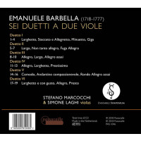 Emanuele Barbella (1718-1777): Duette Nr. 1-6 für 2 Violen