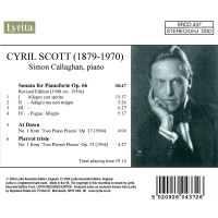 Cyril Scott (1879-1970): Klaviersonate Nr.1 (op.66)