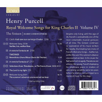 Henry Purcell (1659-1695): Royal Welcome Songs for King Charles II Vol.4