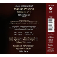 Johann Sebastian Bach (1685-1750): Markus-Passion nach BWV 247 (1744)