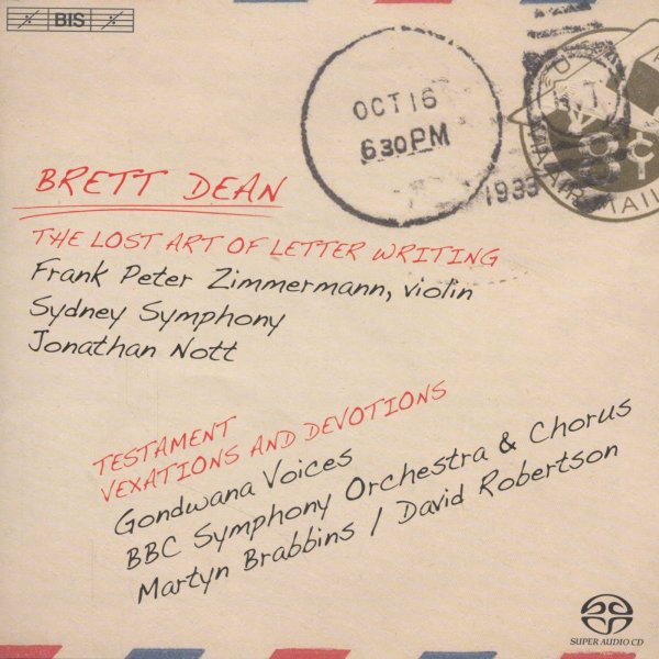 Brett Dean: Violinkonzert "The Lost Art Of Letter Writing"