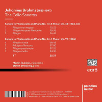 Johannes Brahms (1833-1897): Cellosonaten Nr.1 & 2