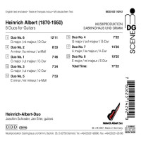 Heinrich Albert (1870-1950): 8 Duos für Gitarren