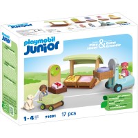 71691 Junior: Bio-Marktstand & Gabelstapler -...