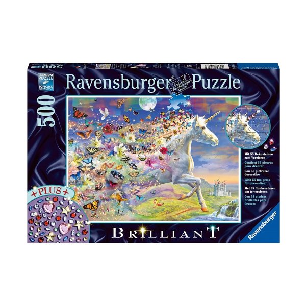 Ravensburger - Puzzle 500 Brilliant Butterfly Unicorn - Ravensburger  - (Spielwaren / Puzzle)