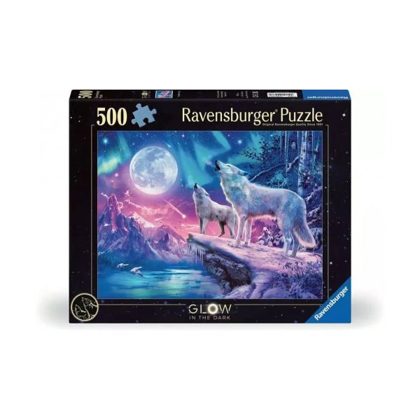 Ravensburger - Puzzle 500 Wolf In The Northern Lights