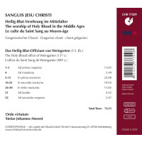 Various: Sanguis Jesu Christi - Heilig-Blut-Verehrung im Mittelalter