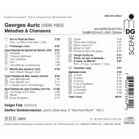 Georges Auric (1899-1983): Lieder "Melodies & Chansons"