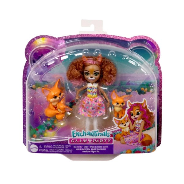 Mattel - Enchantimals Glam Party Filigree Fox Family - Mattel  - (Spielwaren / Dolls)