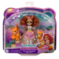 Mattel - Enchantimals Glam Party Filigree Fox Family -...