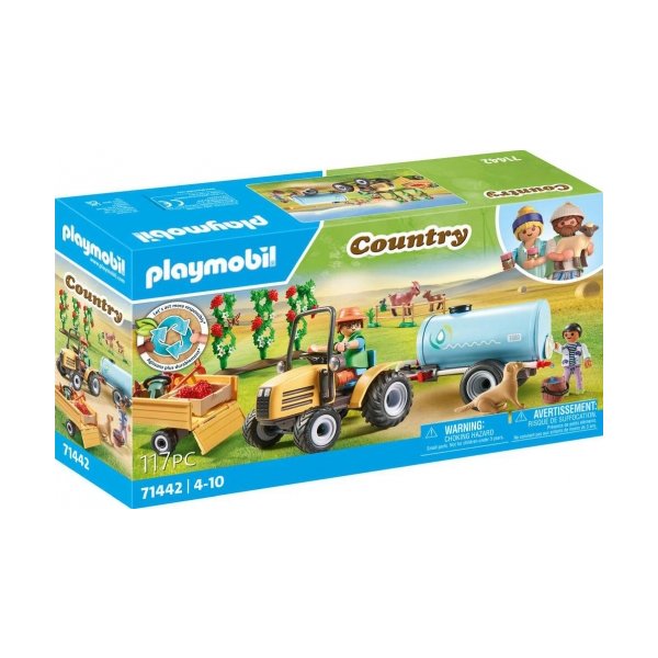 Playmobil 71442 - Tractor With Trailer And Water Tank