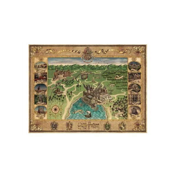 Ravensburger - Puzzle 1500 Harry Potter Hogwarts Map