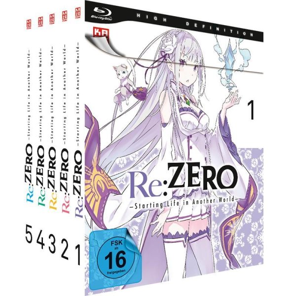 Re:ZERO - Starting Life in...  Staffel 1 (BR) GA  Gesamtausgabe, Bundle Vol.01-05, 5Disc