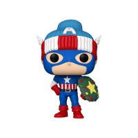 Marvel POP! Vinyl Figur Holiday Capt. America 9 cm