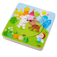 HABA Holzpuzzle Kunterbunte Tierkinder 303536