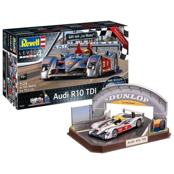 Revell Bausatz Audi R10 TDI LeMans + 3D Puzzle - Geschenkset 05682