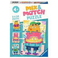 Ravensburger Mix&Match Lustige Monster 3x24...