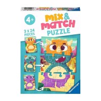 Ravensburger Kinderpuzzle Mix&Match Niedliche Dinos...