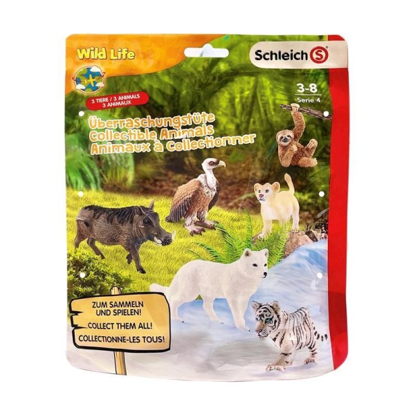 Schleich Wild Life - Überraschungstüte inkl. 3 Tiere, Serie 4 87956