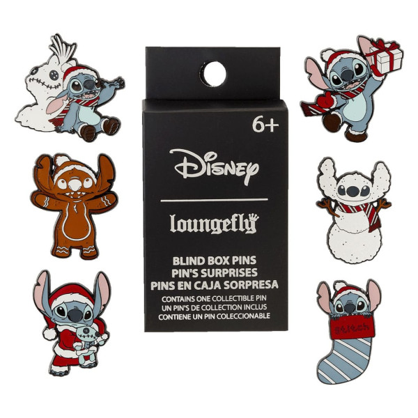 Lilo & Stitch by Loungefly Ansteck-Pins Blind Box Holiday Display (12)