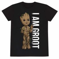 Marvel I Am Groot - I Am Groot (Unisex Black T-Shirt)