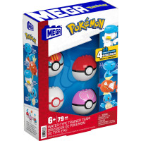 Pokémon MEGA Construction Set Water-Type Trainer Team Building Toy Kit