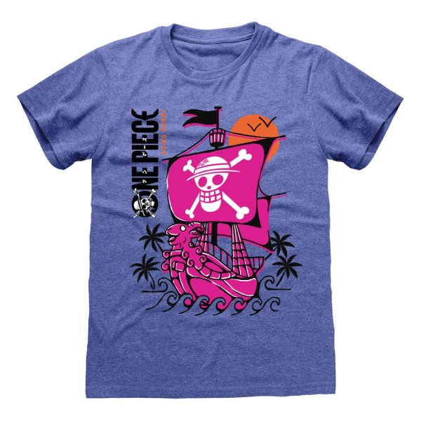 One Piece - Hes A Pirate ( Unisex Retro Royal Heather Blue T-Shirt)