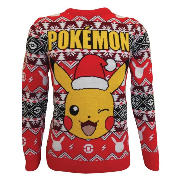 Pokémon Sweatshirt Christmas Jumper Pikachu Größe XL